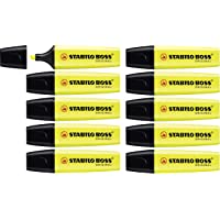 Marcador fluorescente STABILO BOSS Original - Caja con 10 unidades - Color amarillo